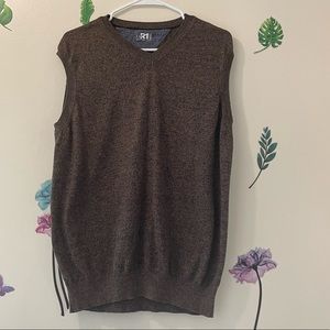 Simons Le 31 Merino Wool Brown Vest, size XL